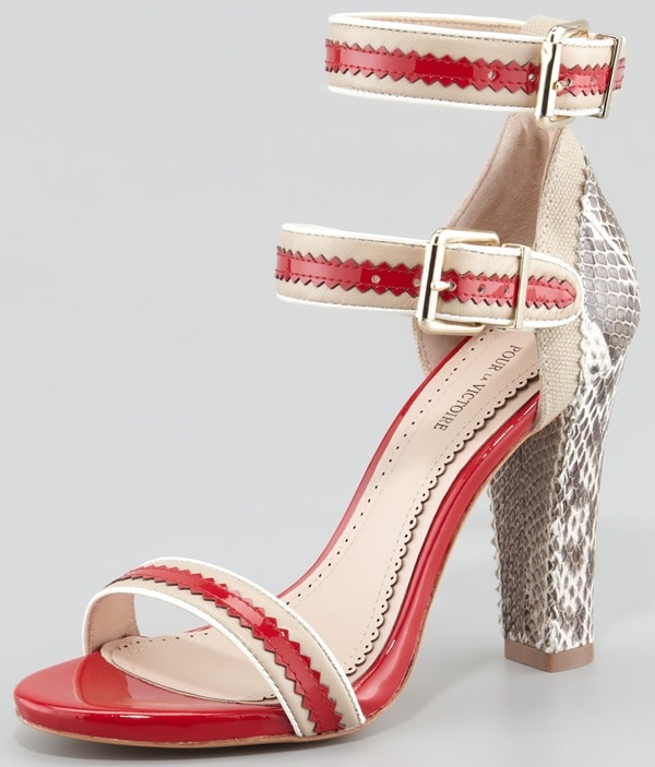 Pour La Victoire Veronica Sandals in Red Multi