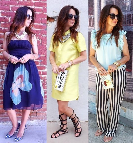 Fashion blogger Rosalyn shows her love for Kate Spade with playful clutches and standout styling—from bold prints and ruffled tops to statement necklaces and striped pants