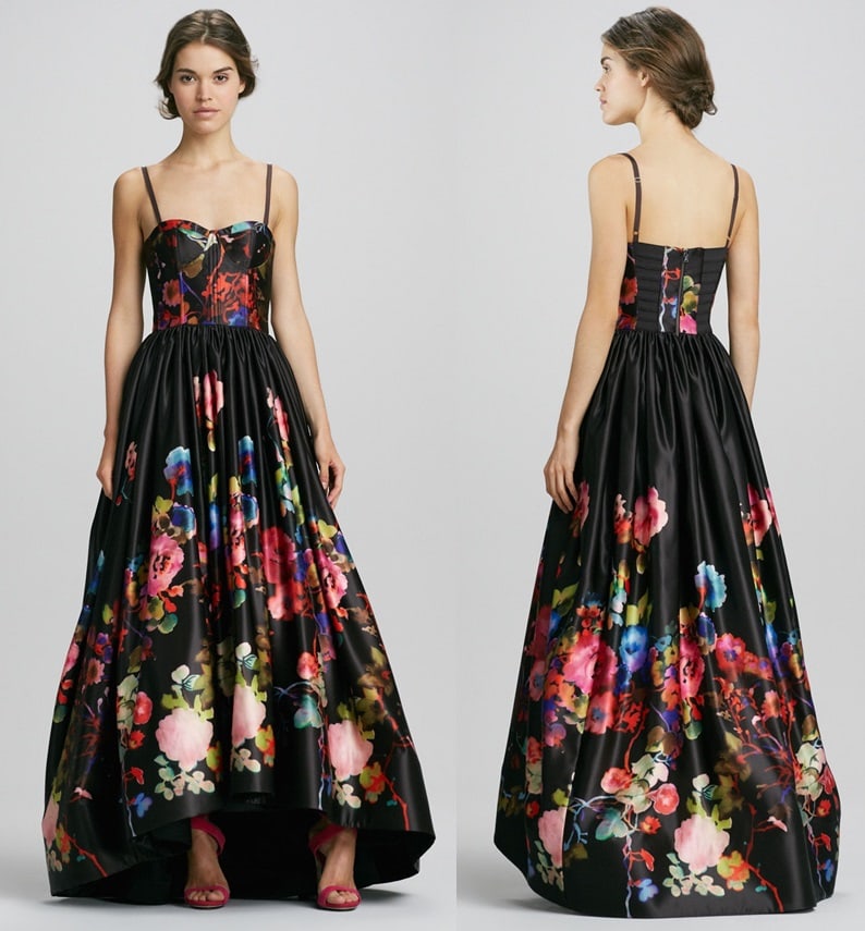 Floral Alice + Olivia Addie Gown