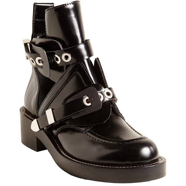 Balenciaga Buckle Strap Ankle Boots