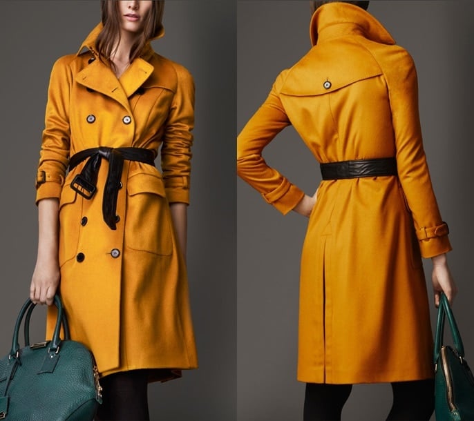 Burberry Long Cashmere Trench Coat