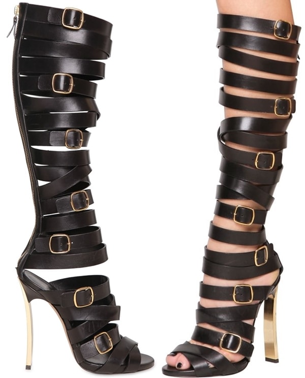 Casadei 120mm Belted Calfskin Blade One Boots