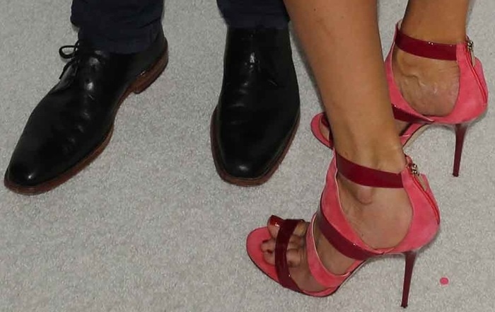 Cat Deeley's sexy feet in pink Besso sandals