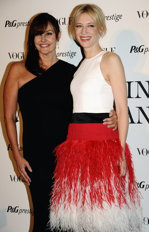 Cate Blanchett with Joanne Crewes at the Beauty in Wonderland exhibition