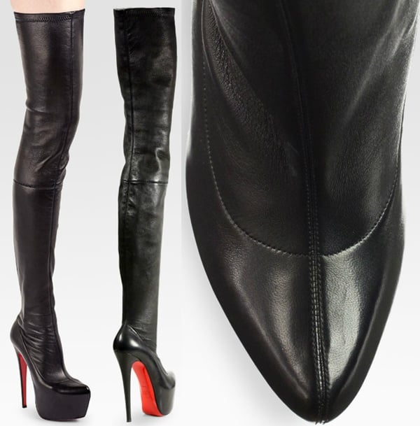 Christian Louboutin Monicarina Thigh-High Leather Boots