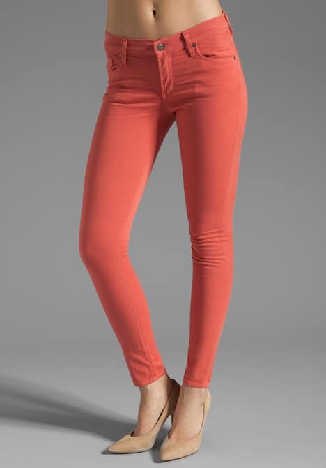Citizens of Humanity Thompson Twill Ankle Skinny Jeans in Watermelon