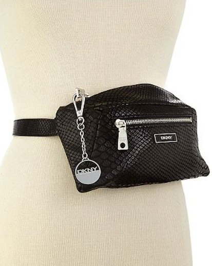DKNY Python Belt Bag in Black