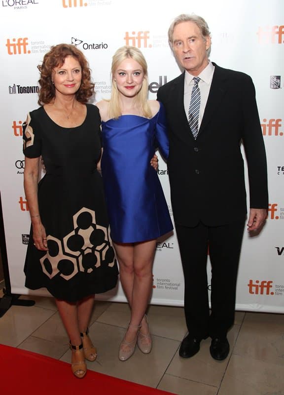 A stellar trio: Dakota Fanning, flanked by Susan Sarandon and Kevin Kline, captivates at the Night Moves premiere, Toronto Film Festival 2013