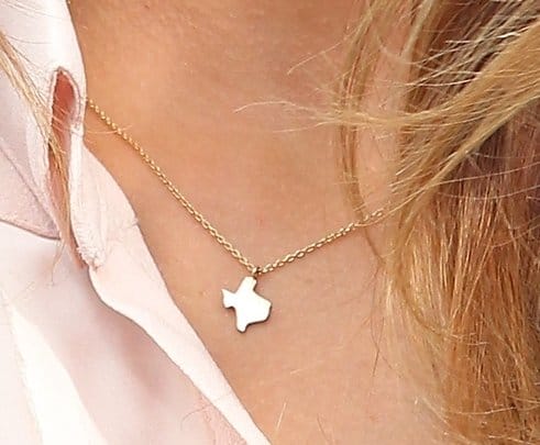Eva Longoria's Minor Obsessions Gold Texas pendant necklace