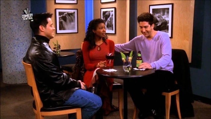 Ross and Joey both asked out Gabrielle Union's character Kristen Leigh in Friends