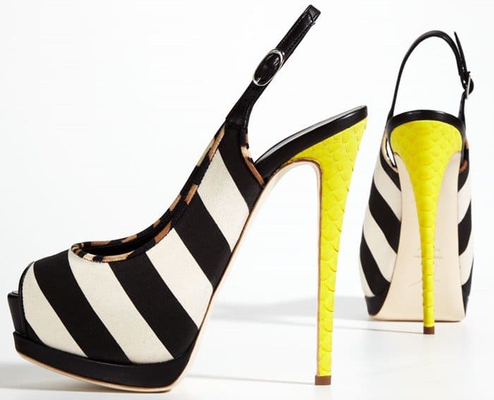 Giuseppe Zanotti Striped Canvas Sandals