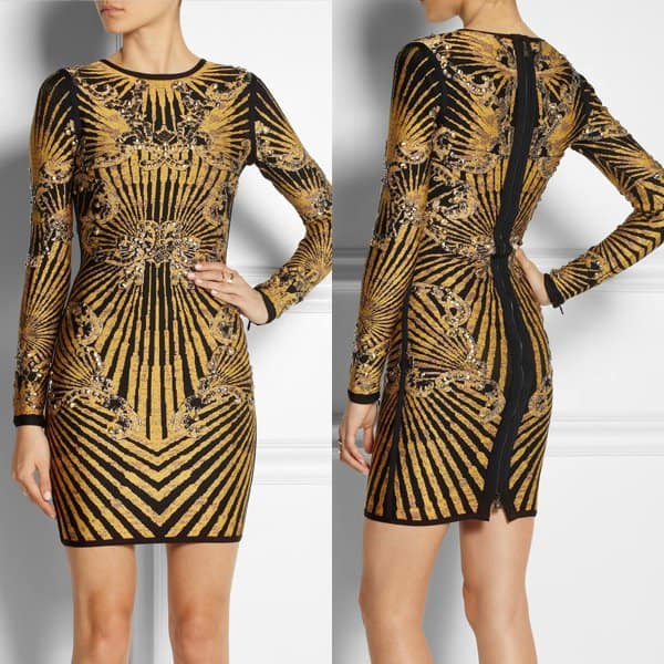 Herve Leger Studded Bandage Dress