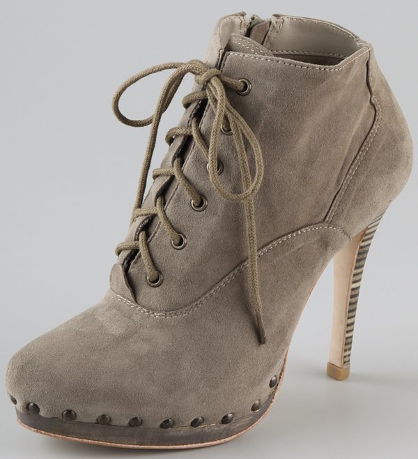 Madison Harding Clay Lace-Up Booties