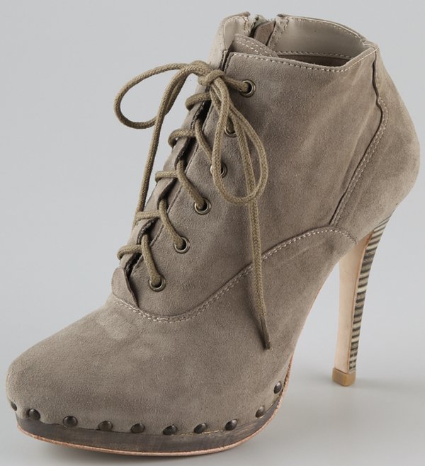 Madison Harding Clay Lace-Up Booties