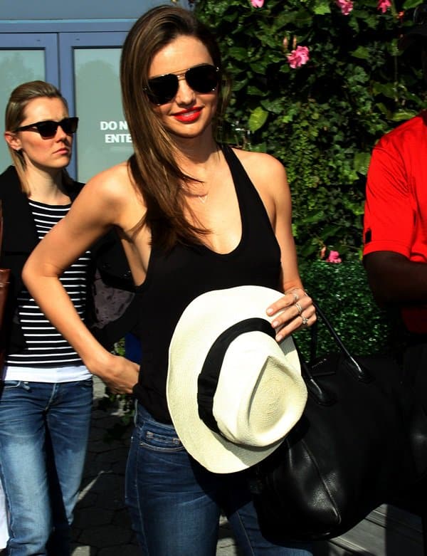 Miranda Kerr stole the spotlight with her head-turning outfit at the US Open Tennis event held in New York last weekend