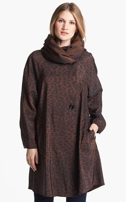 Mycra Pac Designer Wear Reversible Leopard Coat