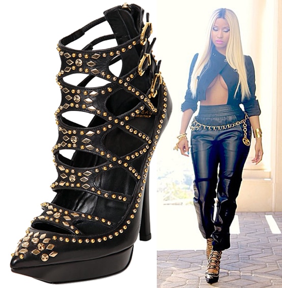 Nicki Minaj's Versace cage boots