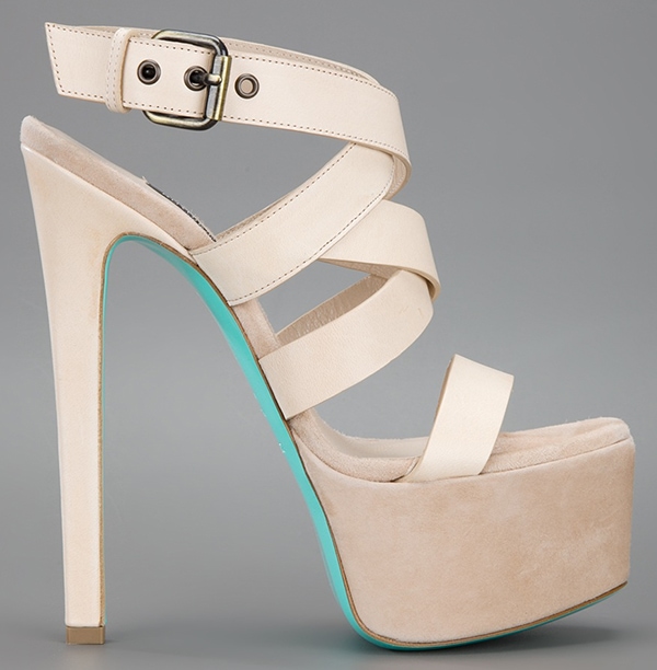 Nude Ruthie Davis "Hudson" Platform Sandals