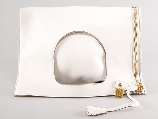 Tom Ford Alix Fold Over Bag Ivory