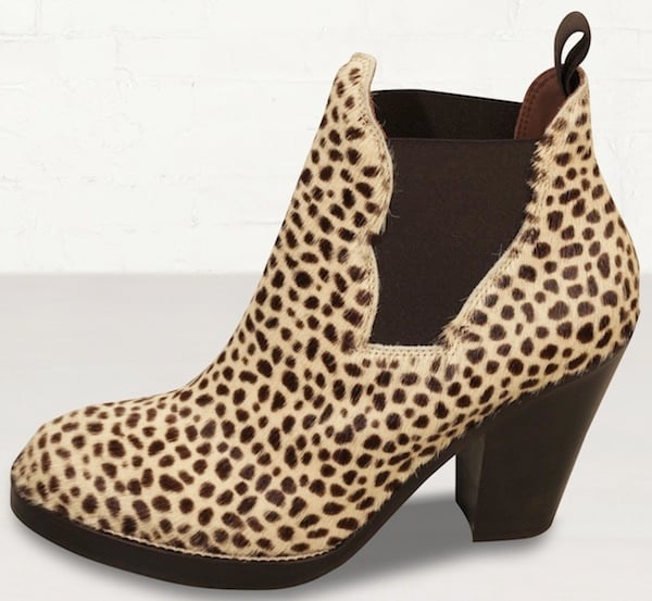 Acne Beige Star Pony Leopard Print Boots