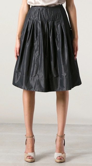 Armani Collezioni Pleated Skirt in Grey