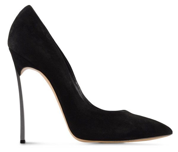 Casadei 'Blade' Pumps in Black Suede