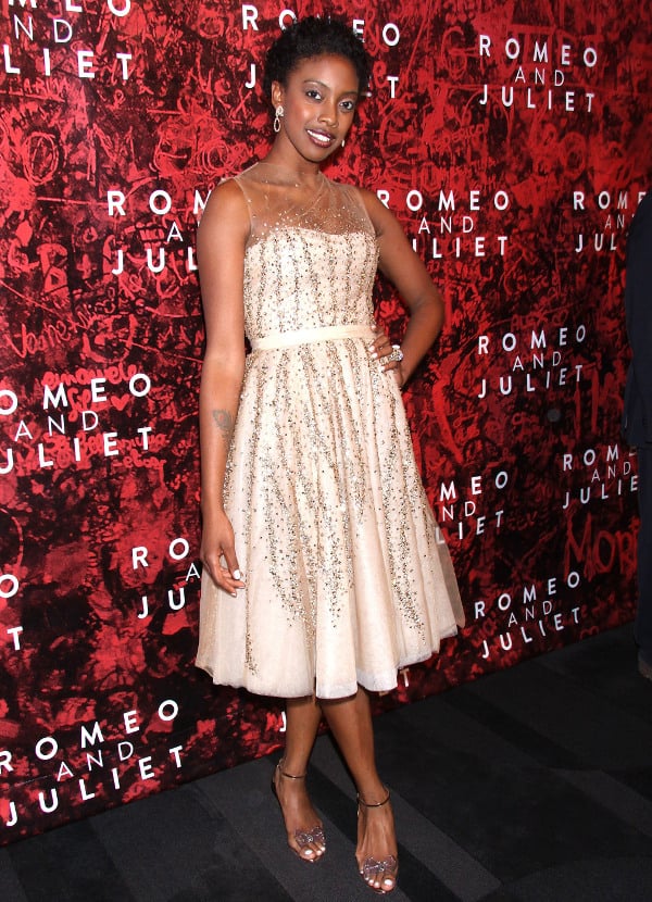Condola Rashad in sparkly dress at "Romeo and Juliet" after party