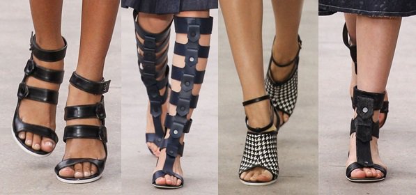 Derek Lam channeling the gladiator era for his Spring 2014 footwear line 