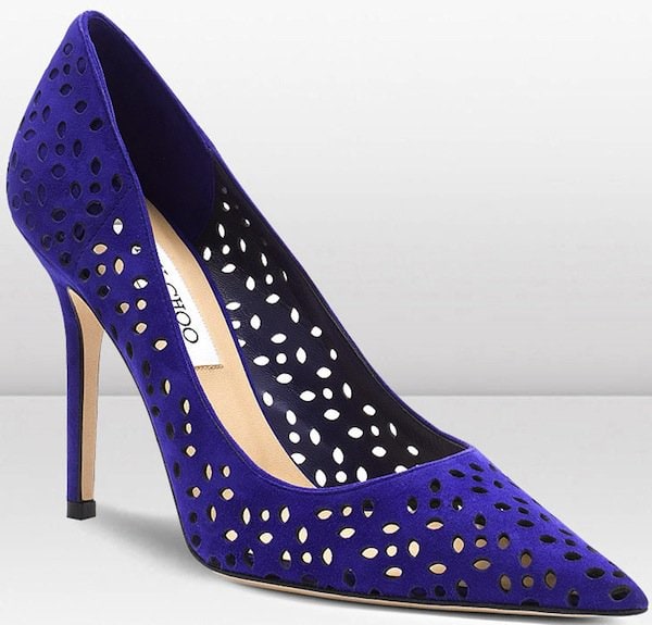 Jimmy Choo "Abel Viola" Perforated Pumps