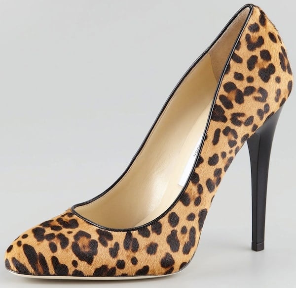 Jimmy Choo Brown Victoria Leopard print Calf Hair Pumps