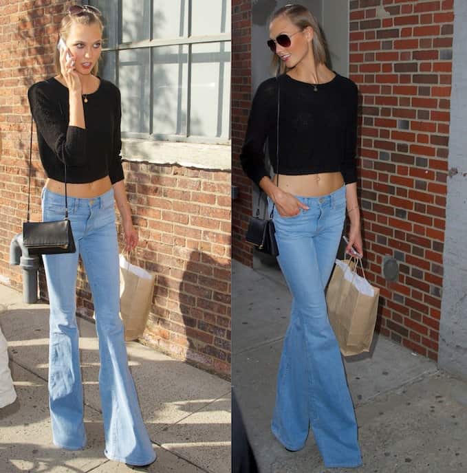 Karlie Kloss arrives at the Donna Karan New York show during Spring 2014 Mercedes-Benz Fashion Week, flaunting her chic retro-inspired look in New York City on September 10, 2013