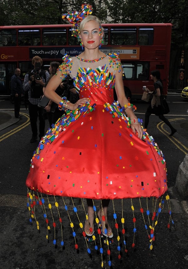 LEGO brick dress by Anne-Sophie Cochevelou