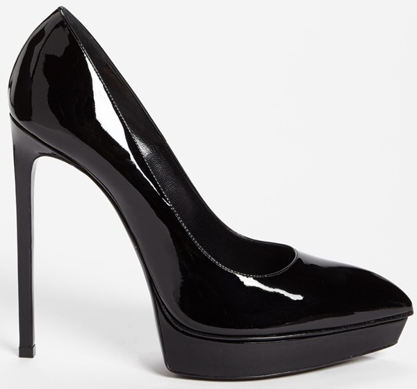 Saint Laurent 'Janis' Pumps in Black Patent