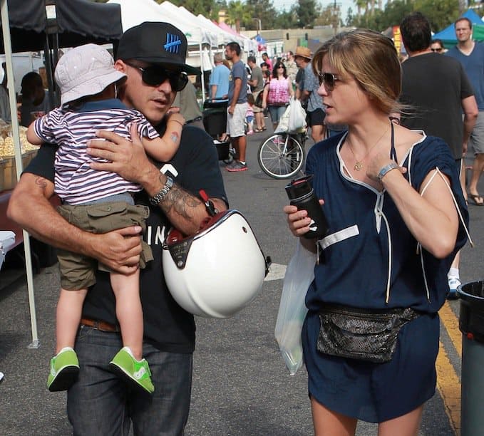 Selma Blair and Jason Bleick with their son, Arthur, enjoying a day out in Studio City, California, on August 31, 2013