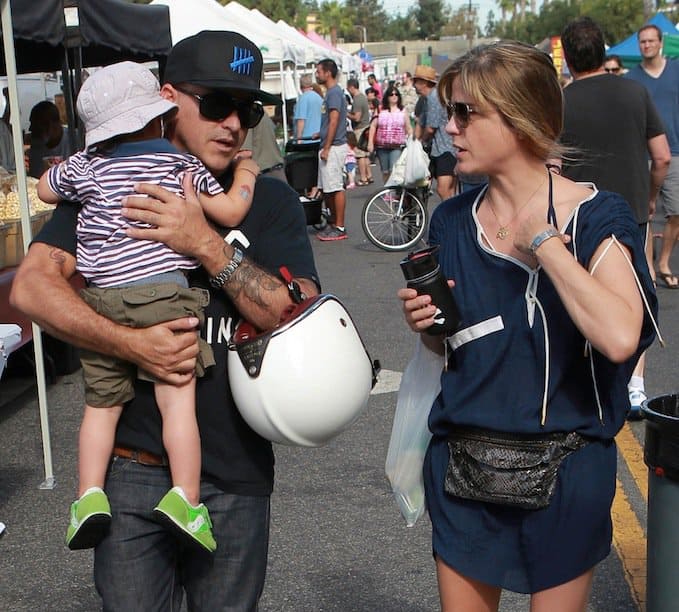 Selma Blair and Jason Bleick out with their son, Arthur, in Studio City, California, on August 31, 2013