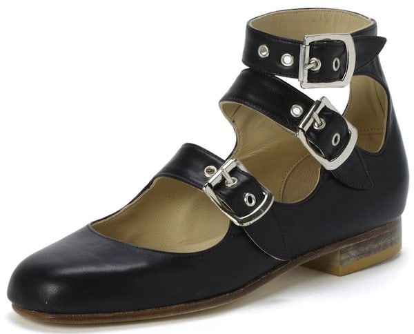 Vivienne Westwood "Roman" Three-Strap Sandals in Black