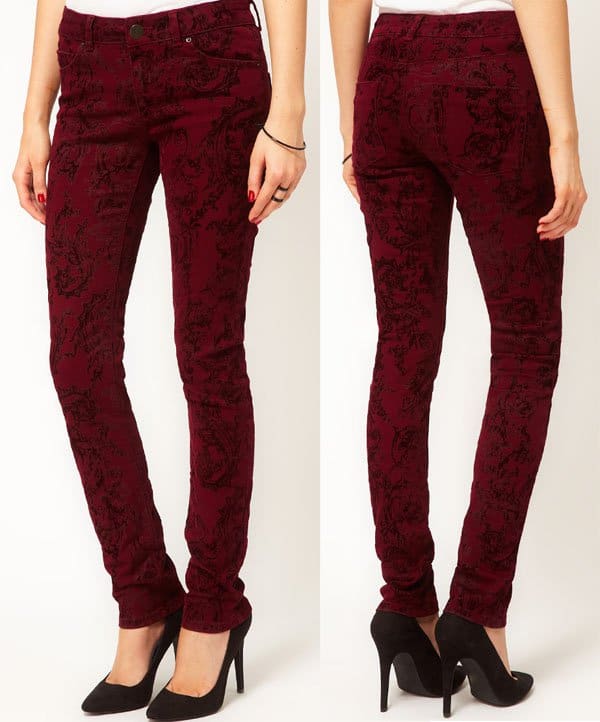 ASOS Skinny Jeans with Baroque Flocking