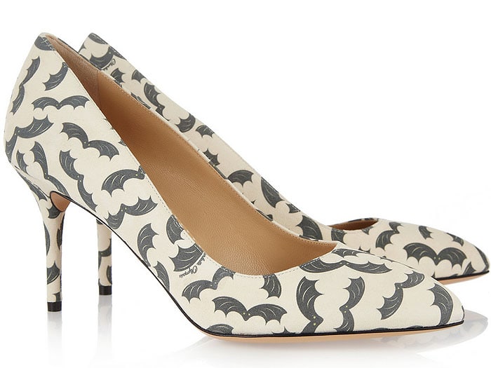 Charlotte Olympia Bat Desiree Bat-Print Pumps