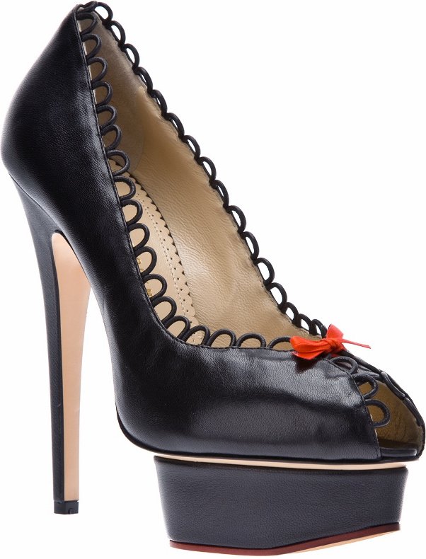 Charlotte Olympia "Daphne" Leather Pumps