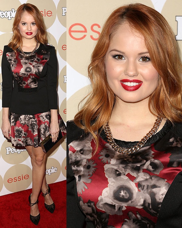 Debby Ryan's unflattering red lipstick at People's Ones to Watch party