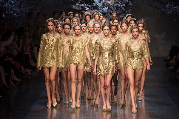 Finale of Dolce & Gabbana's runway show at Milan Fashion Week Spring/Summer 2014