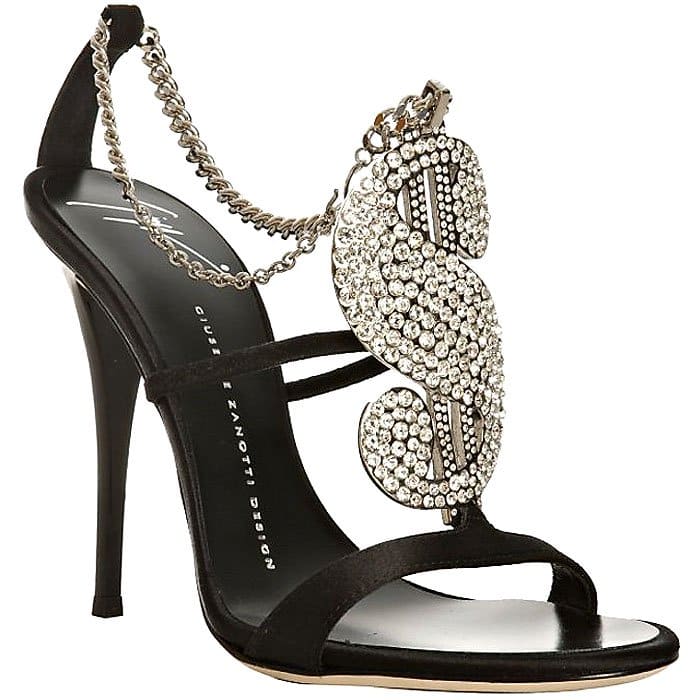 Giuseppe Zanotti Crystal Dollar Sign Sandals