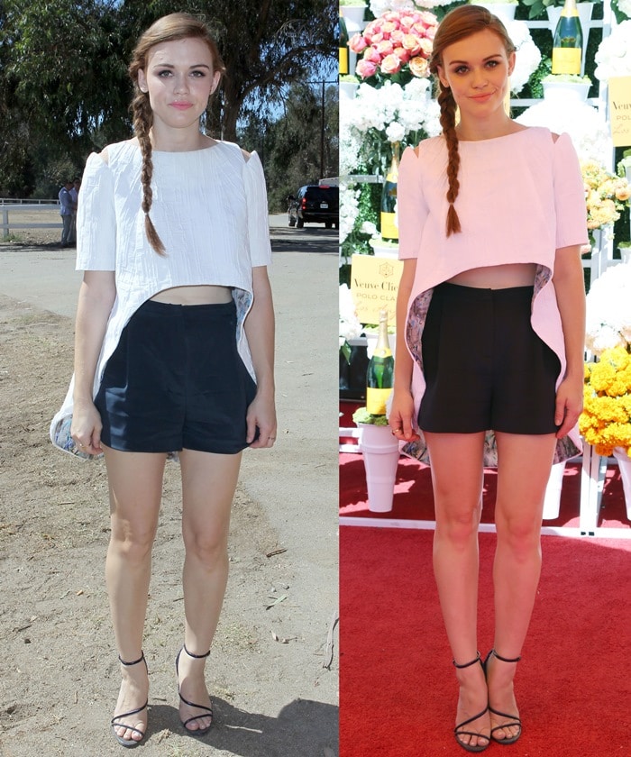 Holland Roden at the Fourth-Annual Veuve Clicquot Polo Classic Held at Will Roger's Polo Grounds on October 5, 2013