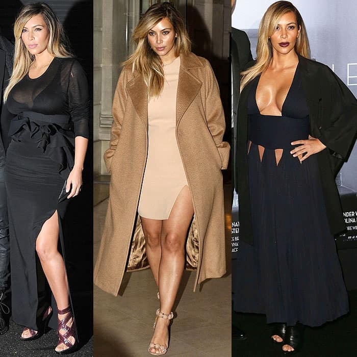 Kim Kardashian at Givenchy's Spring/Summer 2014 RTW fashion show during Paris Fashion Week 2013; leaving her hotel on September 30, 2013; and attending the 'Mademoiselle C' premiere on October 1, 2013