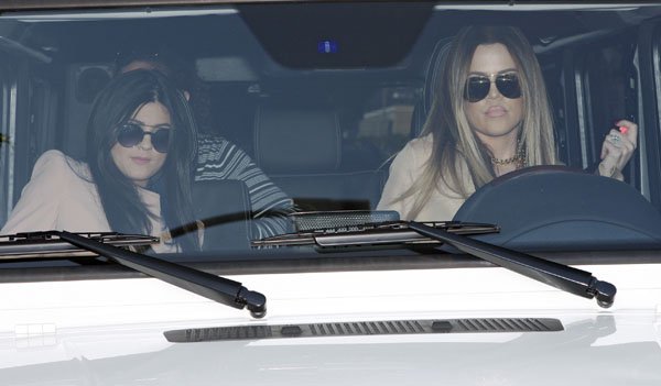 Khloé Kardashian and Kylie Jenner filming for their show while shopping at Kitson on Robertson Avenue in Los Angeles on October 2, 2013