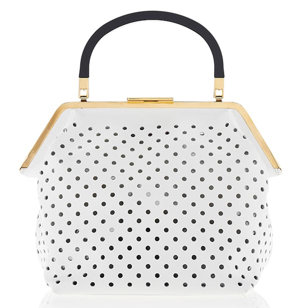 Marni Laser Cut Bag with Metal Frame Diamante