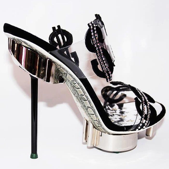 Massimo Dogana Shoes With Dollar Bills and Dollar Signs