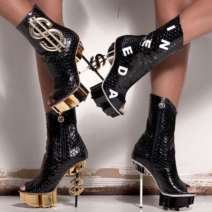 Massimo Dogana Shoes With Dollar Bills and Dollar Signs