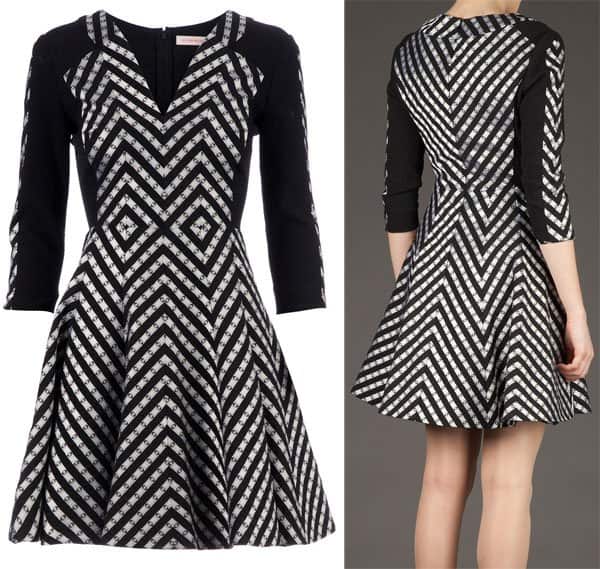 Matthew Williamson Zig-Zag Empire Line Dress