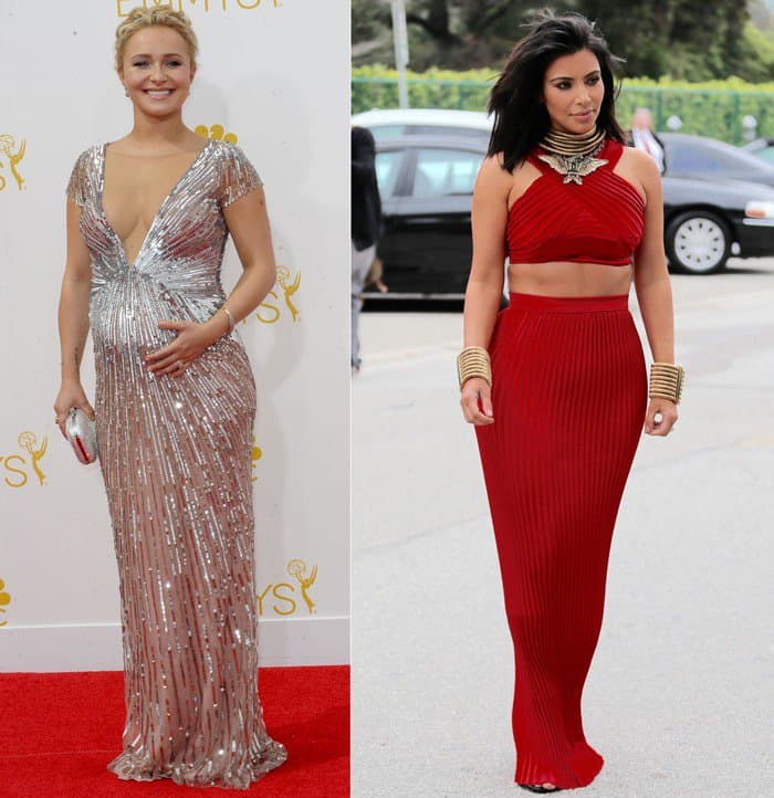 Celebrities wearing jewelry with maxi dresses